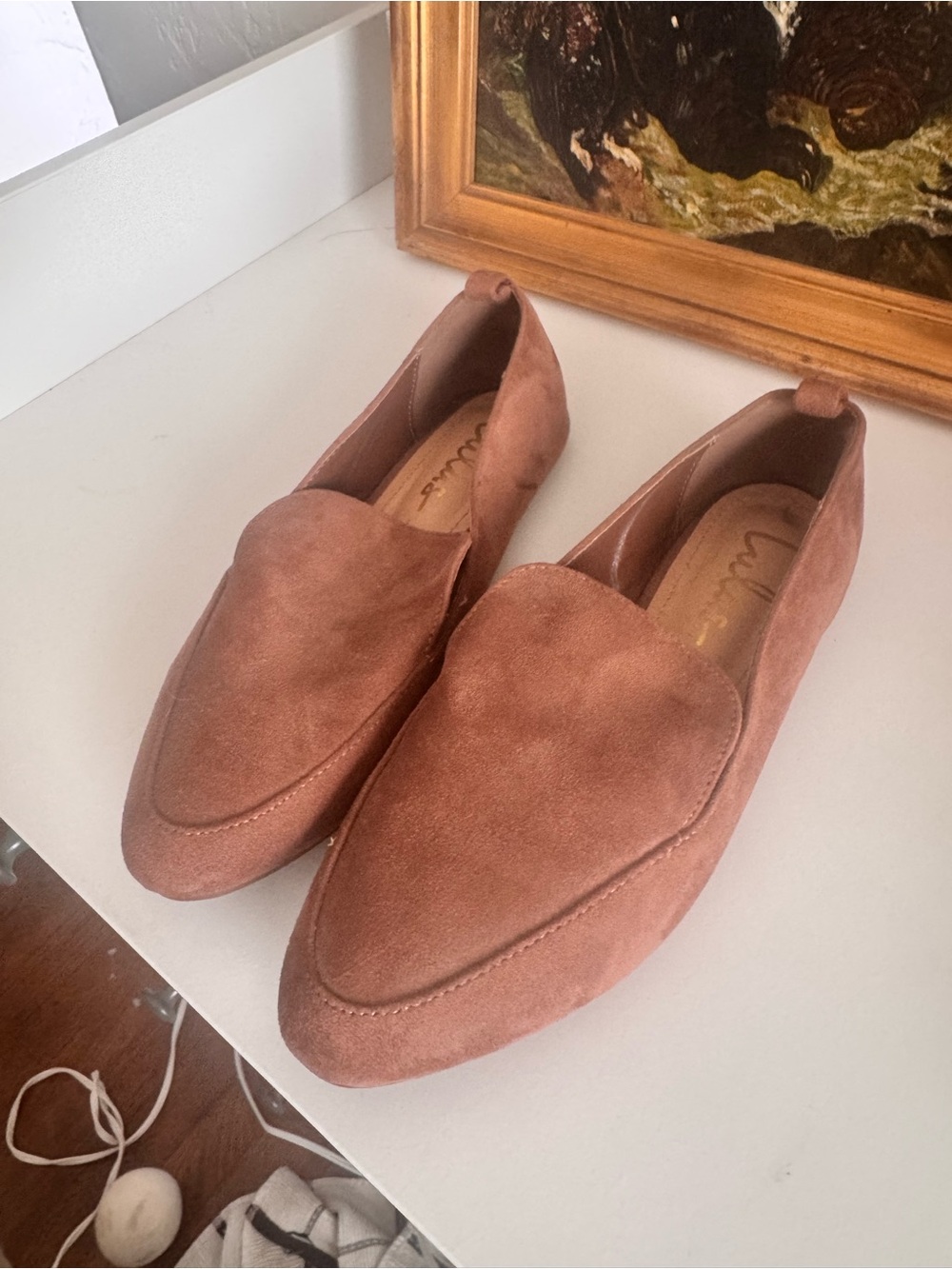 Lulu’s Women’s Suede Slip-On Loafers in Brown
